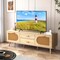 Costway Rattan TV Stand for 65-Inch TV 59" TV Console Cabinet Boho Entertainment Center